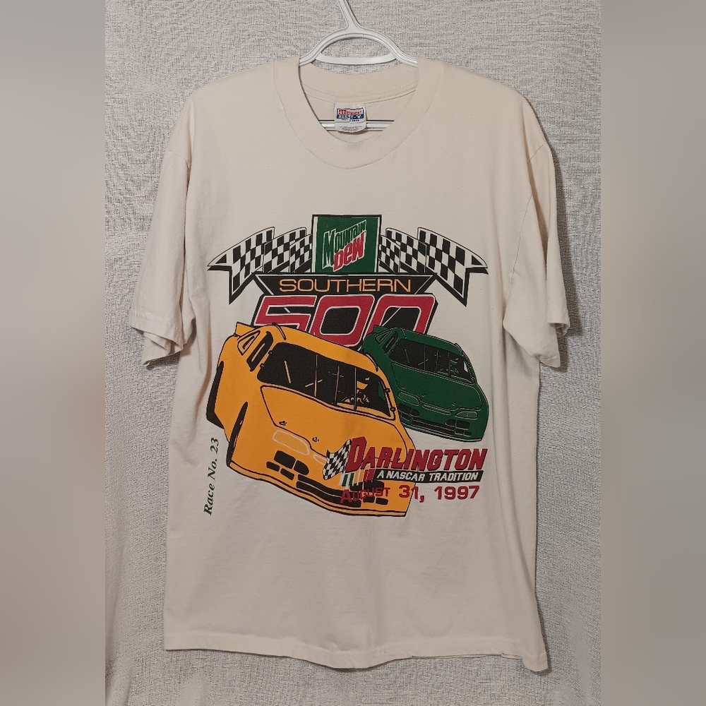 Vintage Racing Graphic Tee - Cream